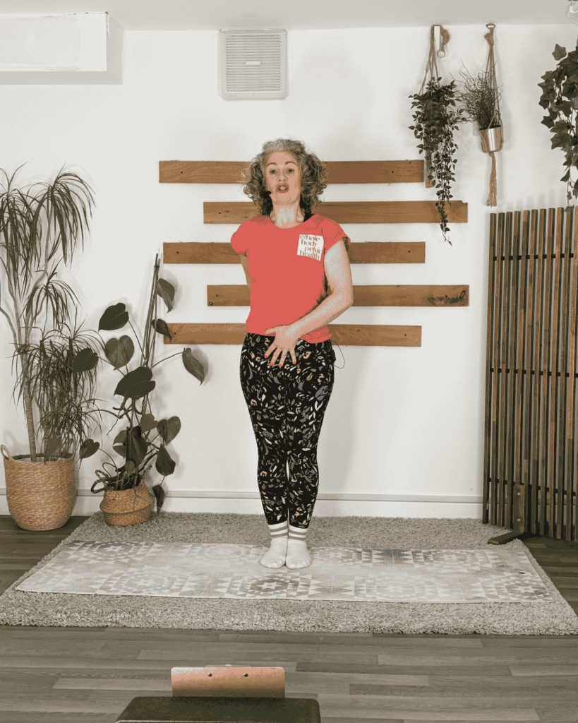 Claire teaching whole body pelvic health